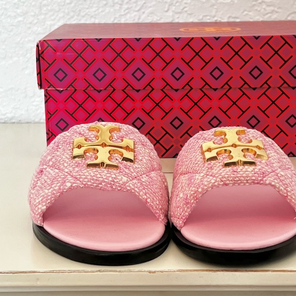 Tory Burch Everly Tweed Slide Sandals - Picture 4 of 7